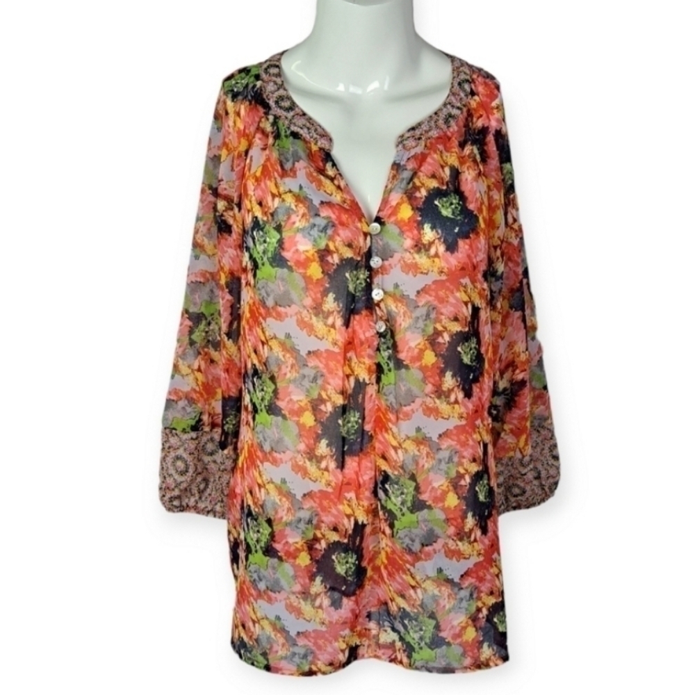 FIGUEROA & Flowers Floral Boho Blouse